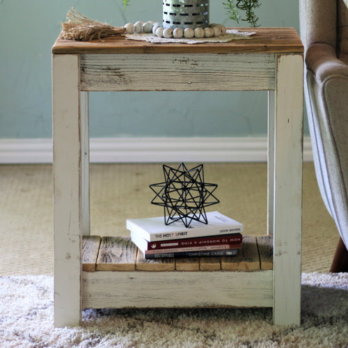 Highland Dunes Marleigh Solid Wood End Table with Storage & Reviews